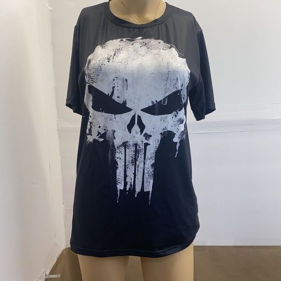 Punisher T Shirt Super Hero Skull‎ Comic Cool Tee Unisex Adult Size L Black - Picture 11 of 14